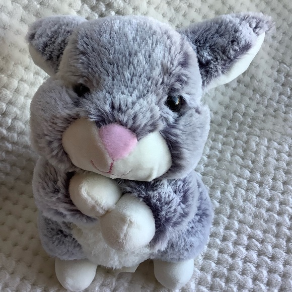 Unbranded Plush Bunny Rabbit Stuffed Animal Toy Grey and White Easter Bunny - Picture 4 of 10